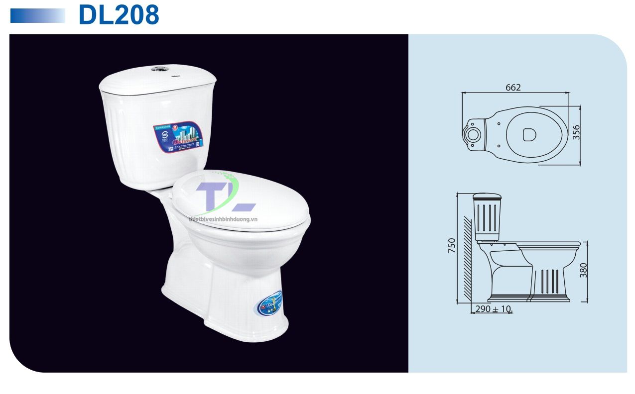 Bồn cầu sứ Dolacera DL208